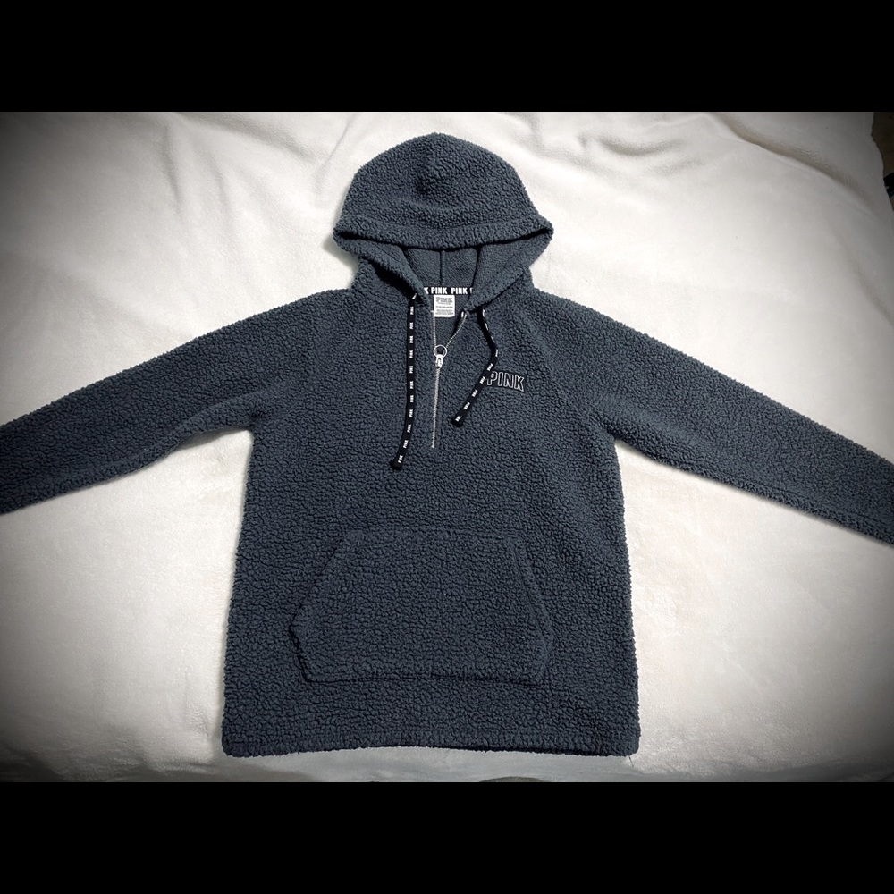Cozy Long Sleeve 3/4 Zip Hooded Pull Over